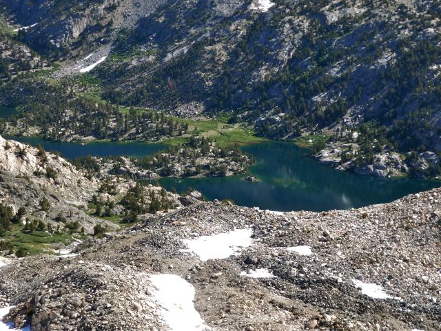 Rae Lakes from Glenn Pass